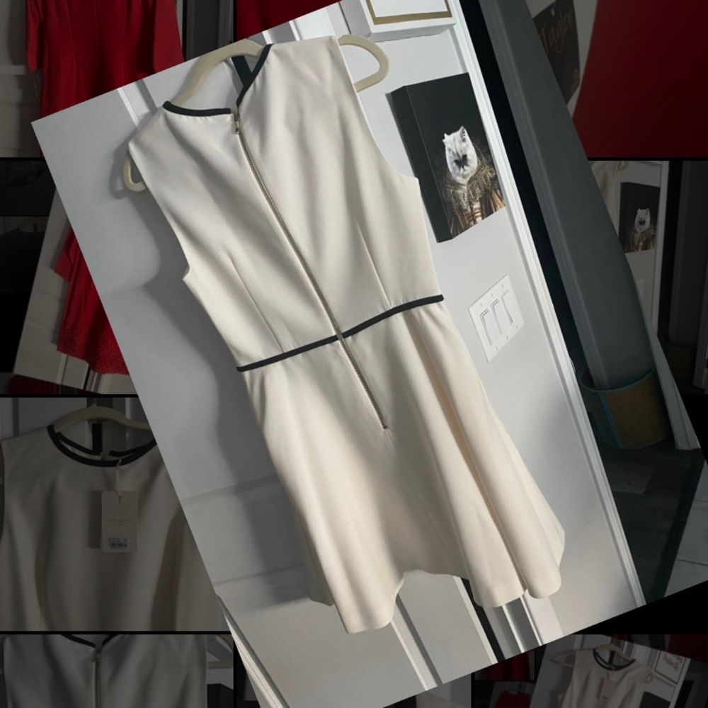 Ted Baker cream detailed dress 👗 size 4 - Picture 2 of 6